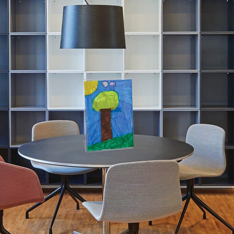 SOURCEONE.ORG 8.5 x 11 Thick Acrylic Slant Back Sign Holder, Ad Frame, Picture Frame, Clear sign holder, Acrylic flyer holder for Business, Office, Events, Trade Shows, Museums, Retail Stores (3 Pack) - Image 3